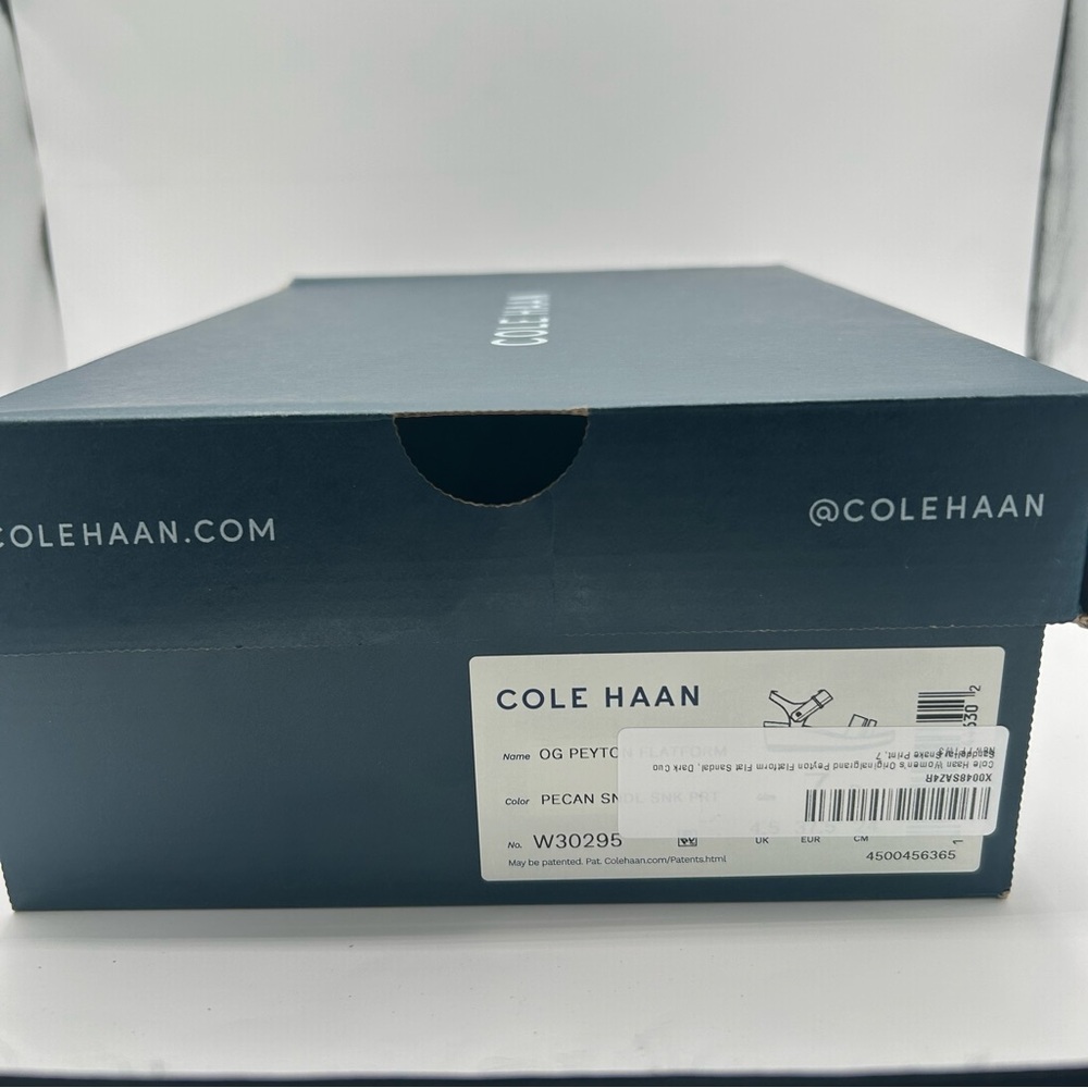 New Cole Haan OG Peyton Flatform Pecan Leather Sandal Snake Print (Size 9B) - Picture 4 of 9